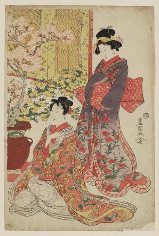 Actor Sawamura Tanosuke II with a Young Woman