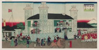 Foreign Building on the Shoreline in Yokohama (Yokohama kaigan ijinkan no zu)