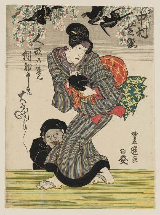 Actor Nakamura Shikan II as Ohatsu, in Puppet Style