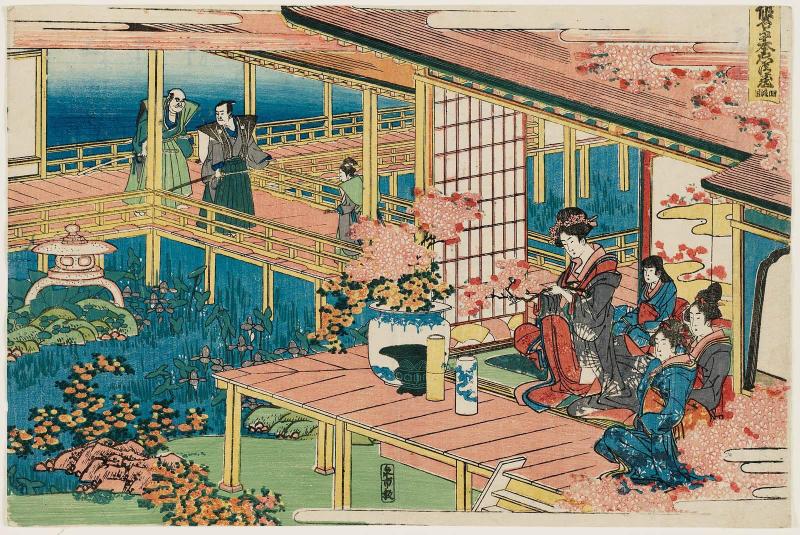 Act IV (Yodanme), from the series The Storehouse of Loyal Retainers, a Primer (Kanadehon Chûshingura)
