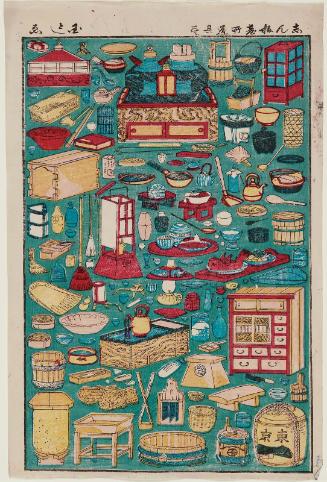 A New Collection of Kitchen Equipment (Shinpan daidokoro dôgu zukushi)