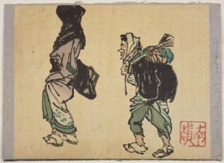Woman and Servant Returning from the Tori-no-ichi Festival