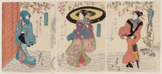 Three Beauties with Snow and Plum Blossoms (Setsubai san bijin)