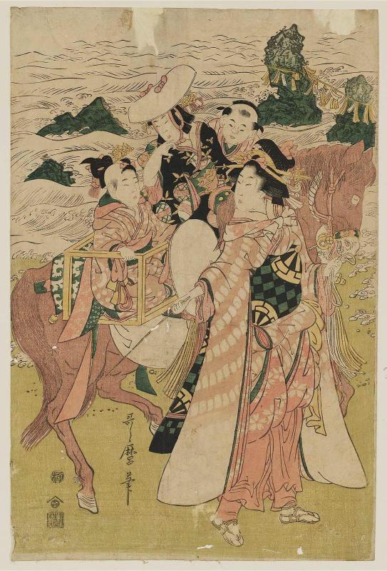 Travellers at Futami-ga-ura