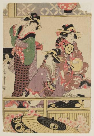 Women Playing Music on a Balcony