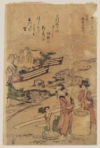 Chôfu Jewel River in Musashi Province (Musashi Chôfu no Tamagawa), from the series Fashionable Six Jewel Rivers (Fûryû Mu Tamagawa)