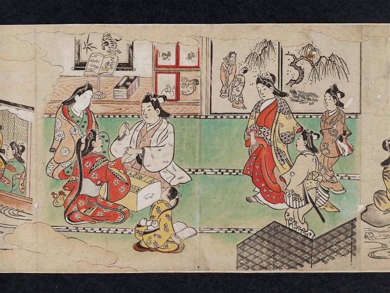 Backgammon Game in a Parlor, from an untitled series of Pastimes of the Seasons