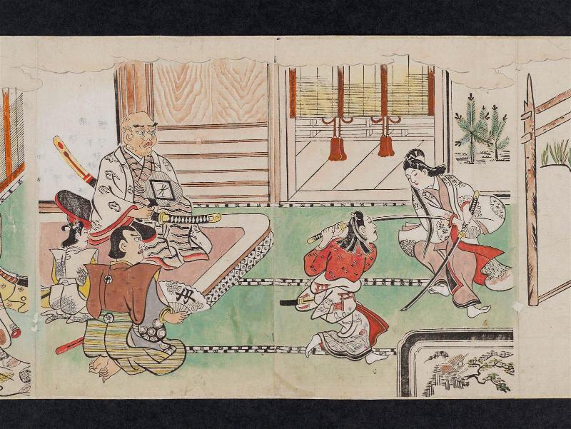 Swordfighting Practice, from an untitled series of Pastimes of the Seasons