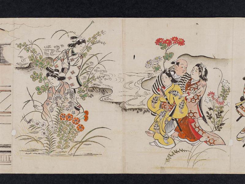 Strolling in an Autumn Garden, from an untitled series of Pastimes of the Seasons