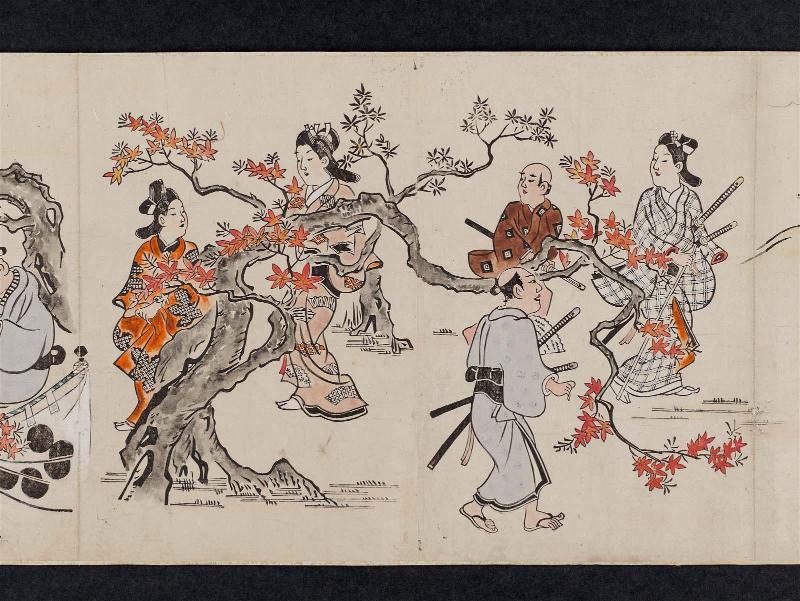 Admiring Autumn Leaves, from an untitled series of Pastimes of the Seasons