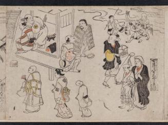 At the Ekô-in Temple, the Birthday of the Buddha on the Eighth Day of the Fourth Month (Ekô-in no zu, shigatsu yôka shakamairi no tei), from an untitled series of Customs of the Twelve Months