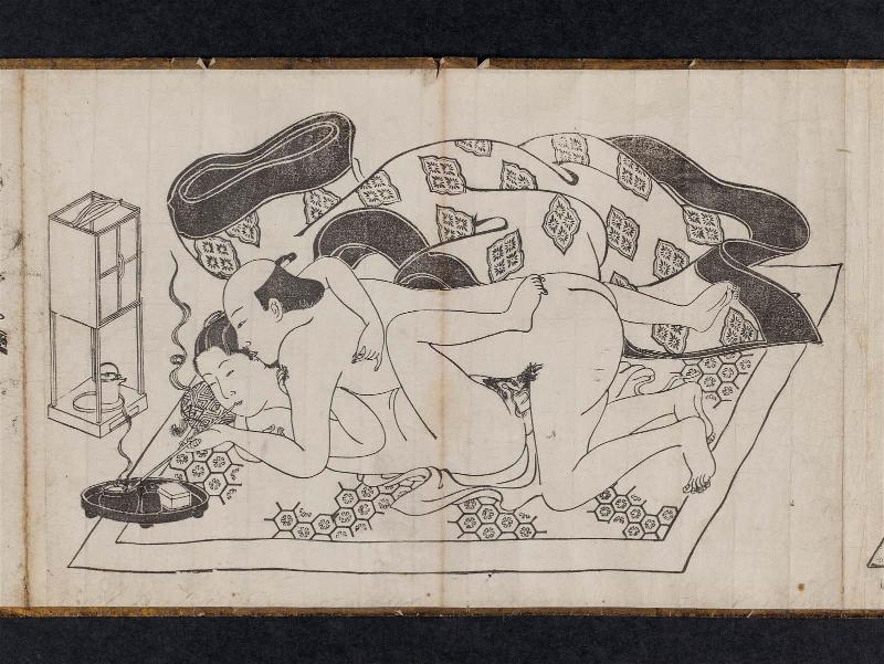 Couple on Mat Smoking Together, from an untitled erotic series