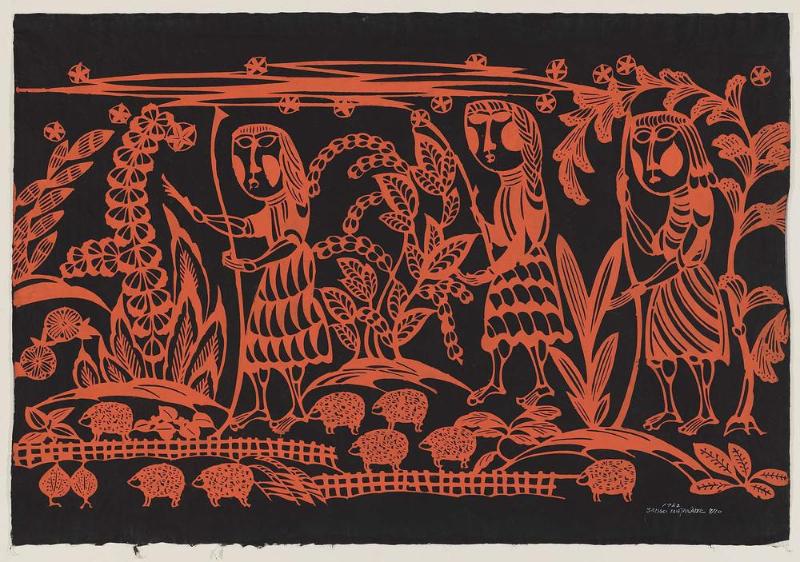 Shepherdesses Looking at Stars