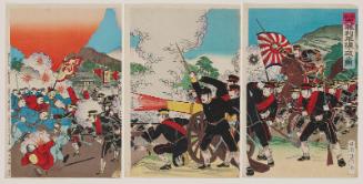 Japan's Great Victory in the Conquest of Pyongyang (Nihon dai shôri Heijô o yaburu zu)