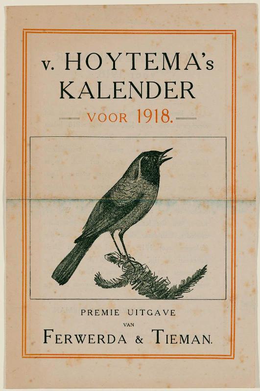 Announcement for 1918 Calendar (Redstart)