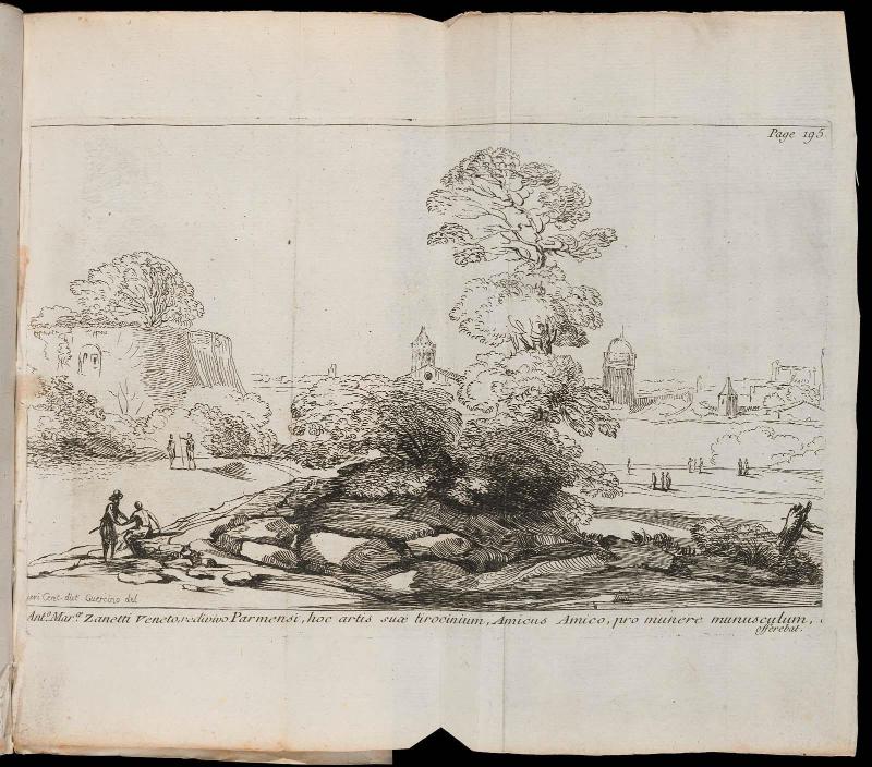 [Between pp. 194-95] Landscape with Figures, Town in Distance