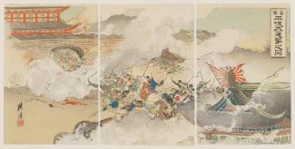 Fierce Attack by Japanese Forces against Pyongyang (Nichigun Heijô dai-shingeki no zu)