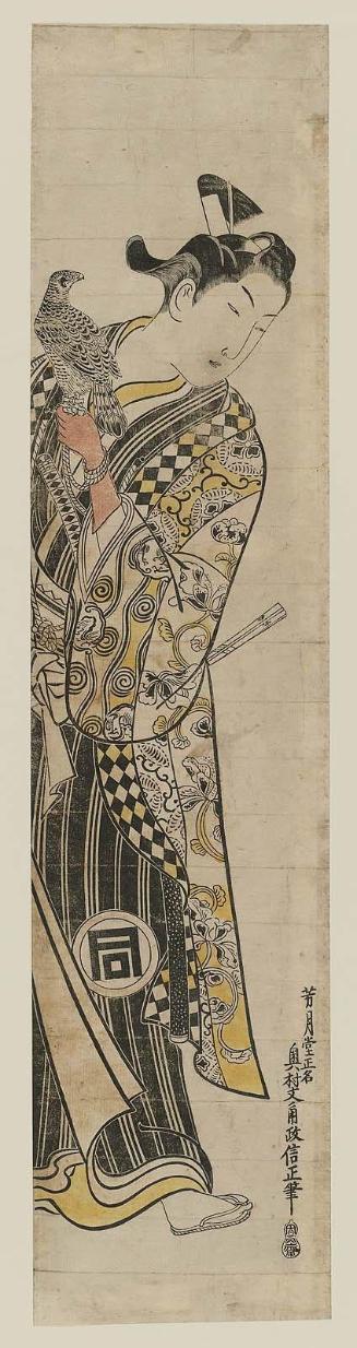 Actor Sanogawa Ichimatsu I as a Falconer