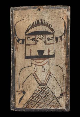 Tile with a warrior or guard katsina