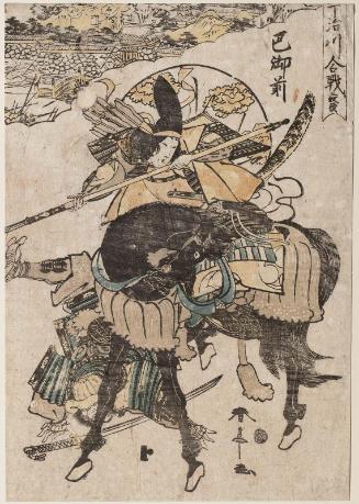 Tomoe Gozen, from The Battle of the Uji River, a Triptych (Ujikawa kassen sanmai tsuzuki)