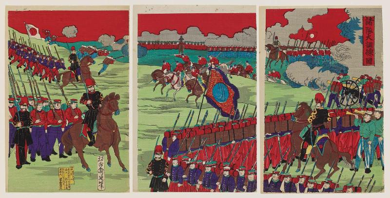 Illustration of the Great Training Maneuvers by Various Army Corps (Shotai dai chôren no zu)
