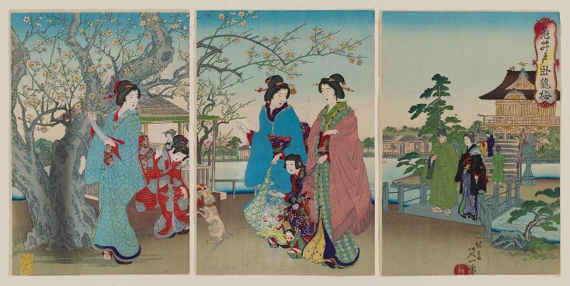 The Sleeping Dragon Plum Tree at Kameido (Kameido Garyûbai)