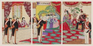 Picture of the Wedding Ceremony of Dignitaries (Kiken konreishiki no zu) [Crown Prince Yoshihito and Sadako]