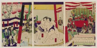 A Year of Abundance and Prosperity in the Reign (Hôsai miyo no sakae): Sumô Matches Held in the Presence of the Emperor