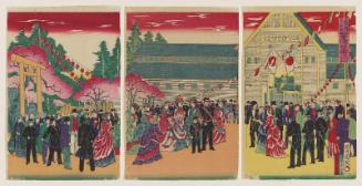 The Third National Industrial Exhibition at Ueno Park (Ueno kôenchi dai sankai naikoku kangyô hakurankai no zu)