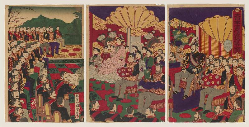 Illustration of the Ceremony for the Promulgation of the Constitution of Great Japan (Dai Nippon kenpô happushiki no zu)