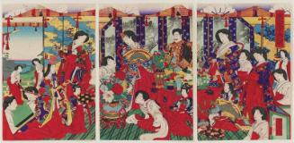 Flowers of the East and Prosperity of the Present Day (Azuma no hana imayo no nigiwai)