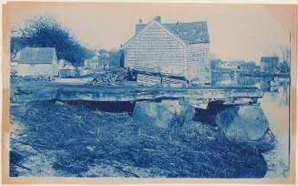 Barns by the Shore of the River