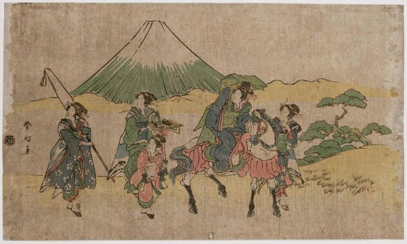 Parody of Narihira's Journey to the East: Passing Mount Fuji