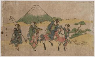 Parody of Narihira's Journey to the East: Passing Mount Fuji