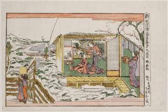 Act IX (Dai kudanme), from the series New Edition of Perspective Pictures of the Storehouse of Loyal Retainers (Shinpan uki-e Chûshingura)