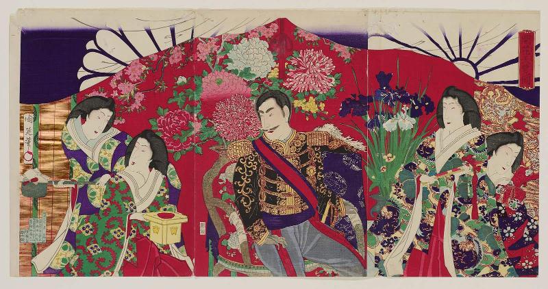 Imperial Viewing of Flowers in Full Bloom (Kaika tenran no zu)