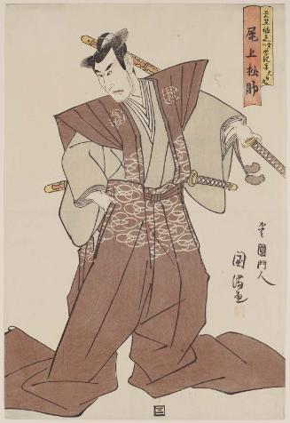 Actor Onoe Matsusuke I as Tenjiku Tokubei, Actually (jitsu wa) Sôkan's Son (isshi) Dainichimaru