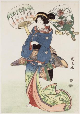 Standing Beauty, from an untitled series of beauties and fans