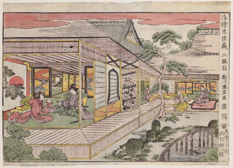 Act II (Nidanme), from the series Perspective Pictures of the Storehouse of Loyal Retainers (Uki-e Chûshingura)
