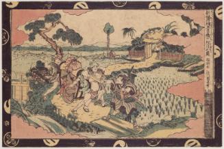 Act VI (Rokudanme no zu), from the series Newly Published Perspective Pictures of Chûshingura (Shinpan uki-e Chûshingura)