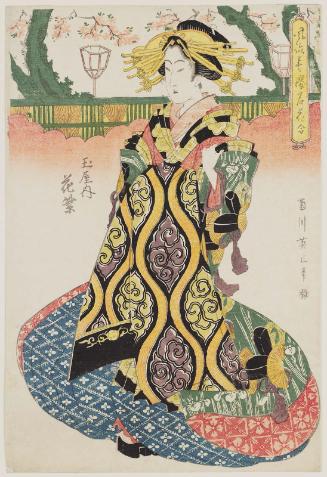 Hanamurasaki of the Tamaya, from the series Fashionable Comparisons of the Famous Flowers of the Pleasure Quarters (Fûryû seirô meika awase)