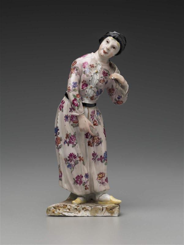Figure of  a sultan with an African attendant