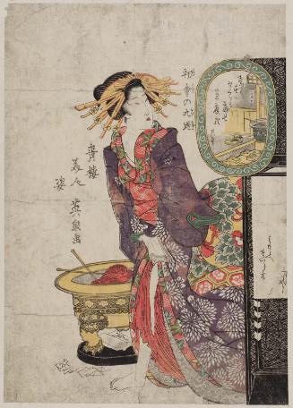 Afternoon of the First Meeting (Shokai no hikesugi), from the series Figures of Beauties of the Yoshiwara (Seirô bijin sugata)