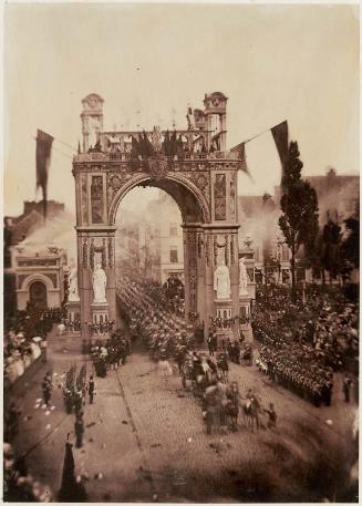 The King's Retinue Passes under the Triumphal Arch, July 23