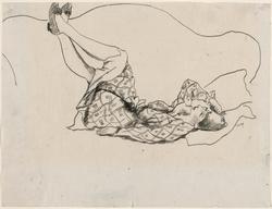 Woman Reclining on Sofa (Peggy Bacon)