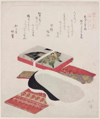 All Kinds of Things: Prizes Drawn at the Lucky Lottery (Kotogoto naru mono, fukubiki ni idasu keibutsu), from the series The Pillow Book for the Mutsumi Group (Mutsumigawa bantsuzuki Makura no sôshi)