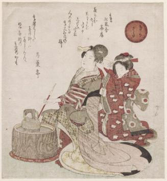 Hear No Evil (Kikazaru): Girl Adjusting a Woman's Hair, from the series The Three Monkeys (San'en)