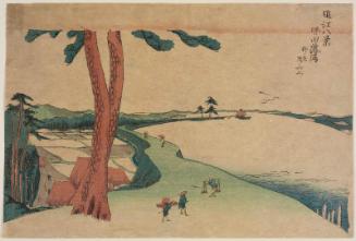 Descending Geese at Katada (Katada rakugan), from the series Eight Views of Ômi (Ômi hakkei)