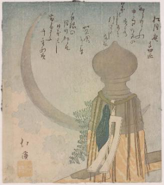 Bridge Post and Crescent Moon