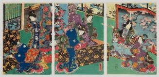 Mitsuuji and Ladies Looking at Kimono